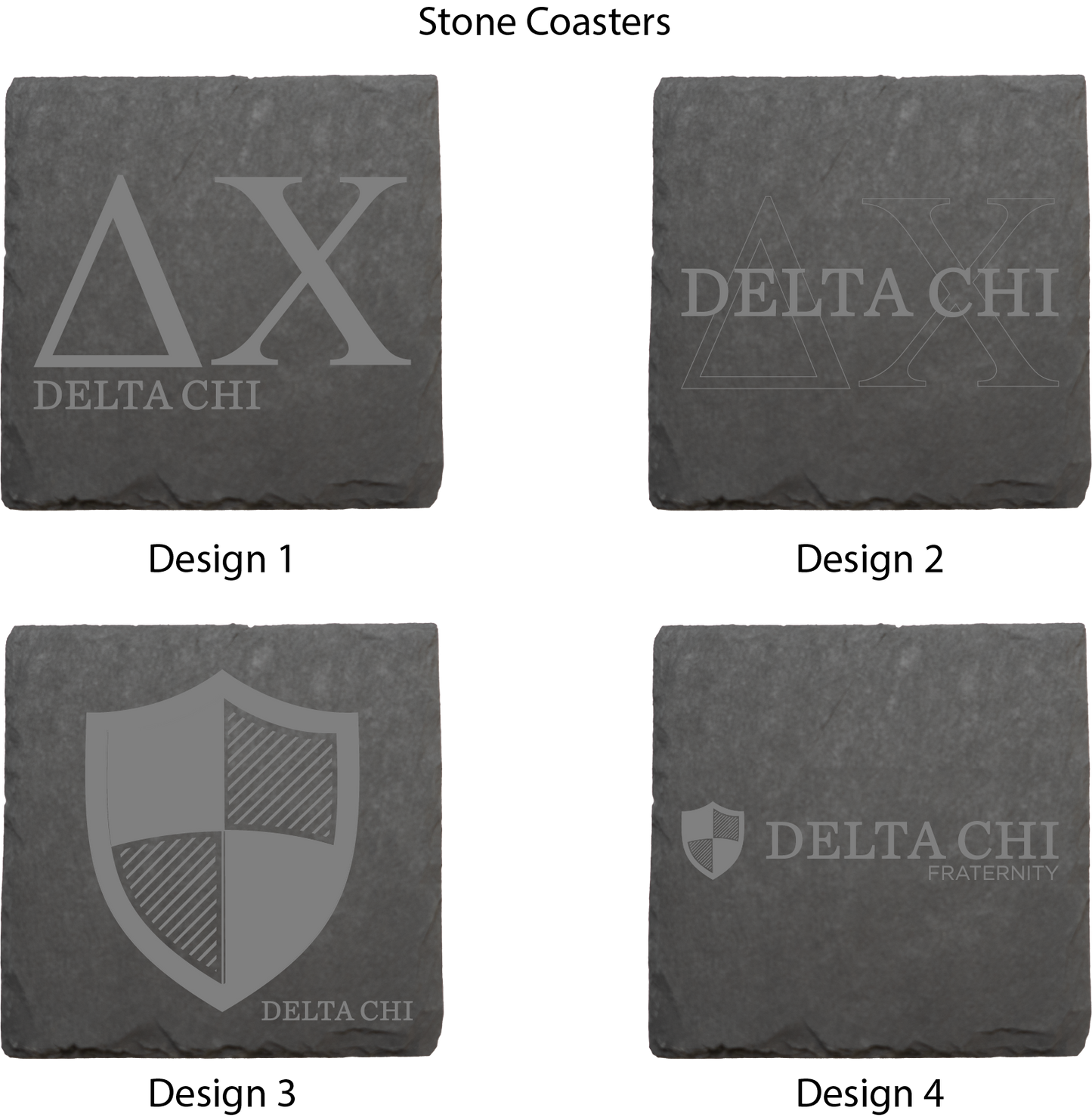 Delta Chi Stone Coasters - 4-Pack