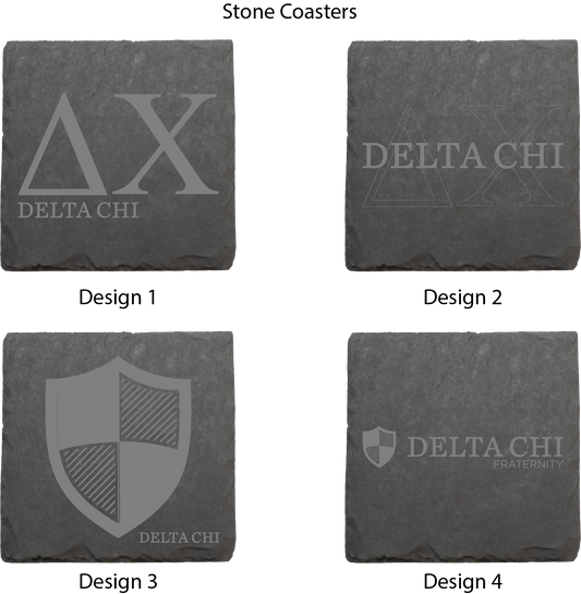 Delta Chi Stone Coasters - 4-Pack