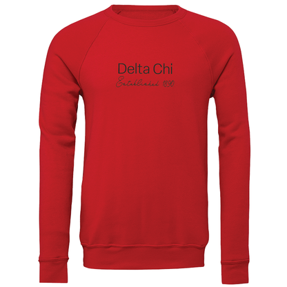 Delta Chi Embroidered Printed Name Crewneck Sweatshirts