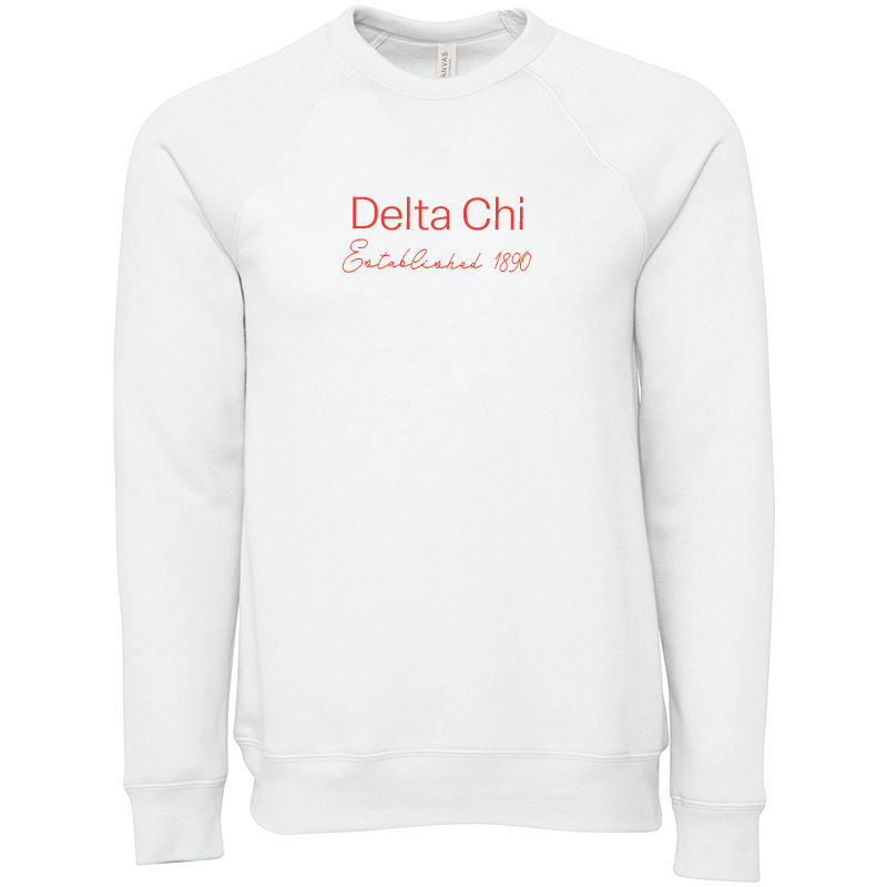 Delta Chi Embroidered Printed Name Crewneck Sweatshirts