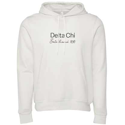 Delta Chi Embroidered Printed Name Hooded Sweatshirts