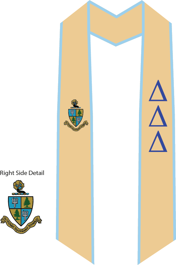 Delta Delta Delta Graduation Stoles