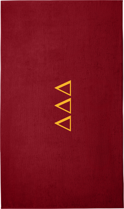 Delta Delta Delta Lettered Beach Towels