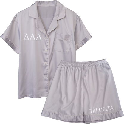 Delta Delta Delta Embroidered Ladies' Pajama Sets