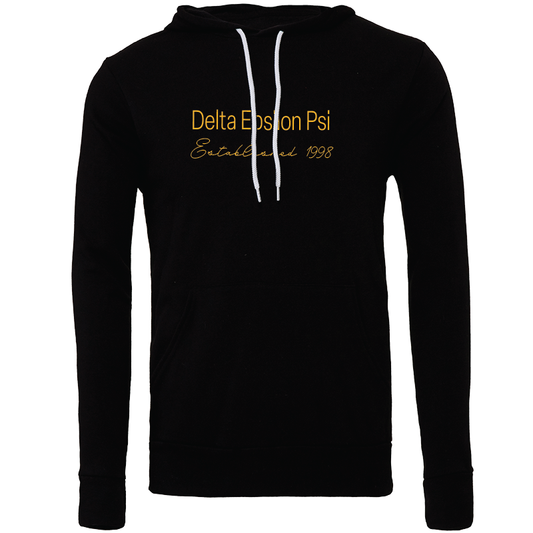 Delta Epsilon Psi Embroidered Printed Name Hooded Sweatshirts