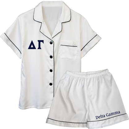 Delta Gamma Embroidered Ladies' Pajama Sets