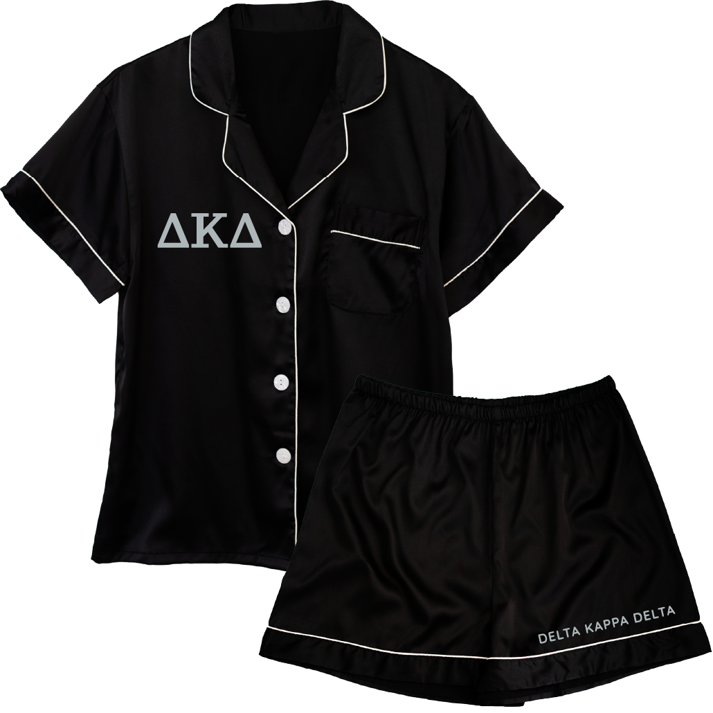 Delta Kappa Delta Embroidered Ladies' Pajama Sets