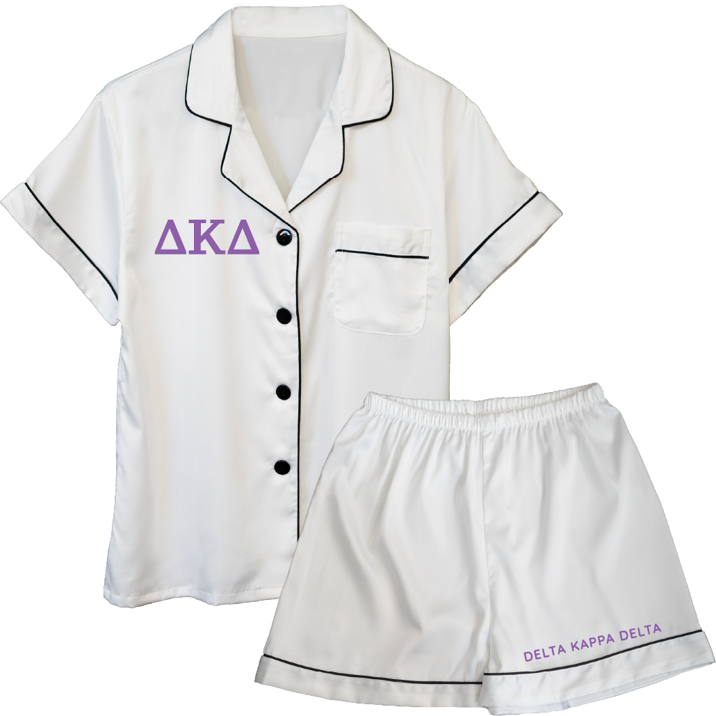 Delta Kappa Delta Embroidered Ladies' Pajama Sets