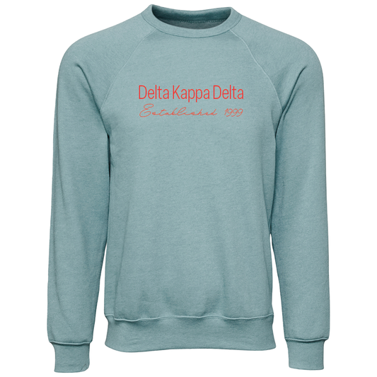 Delta Kappa Delta Embroidered Printed Name Crewneck Sweatshirts