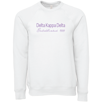 Delta Kappa Delta Embroidered Printed Name Crewneck Sweatshirts