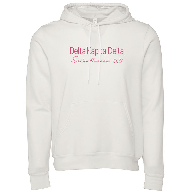 Delta Kappa Delta Embroidered Printed Name Hooded Sweatshirts