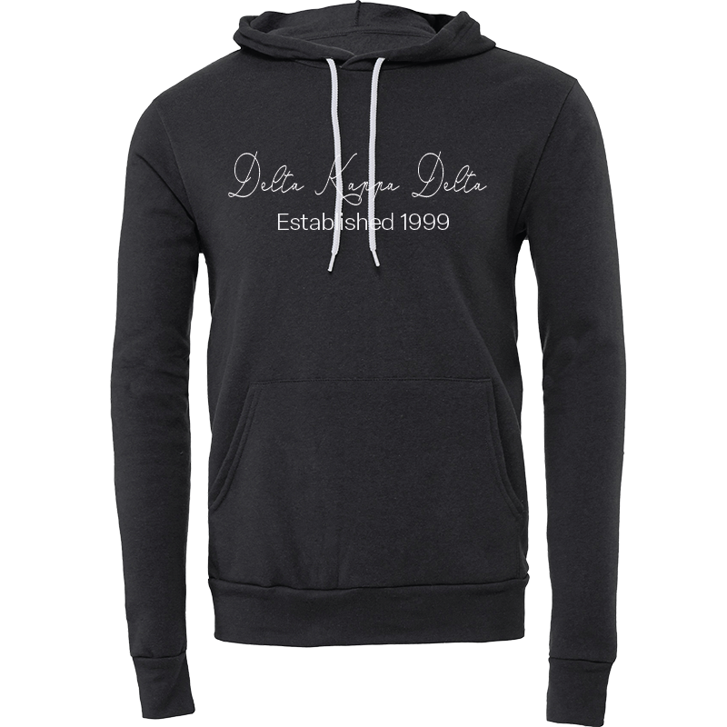 Delta Kappa Delta Embroidered Scripted Name Hooded Sweatshirts