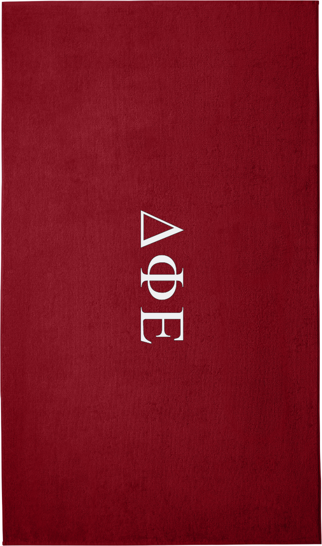 Delta Phi Epsilon Lettered Beach Towels