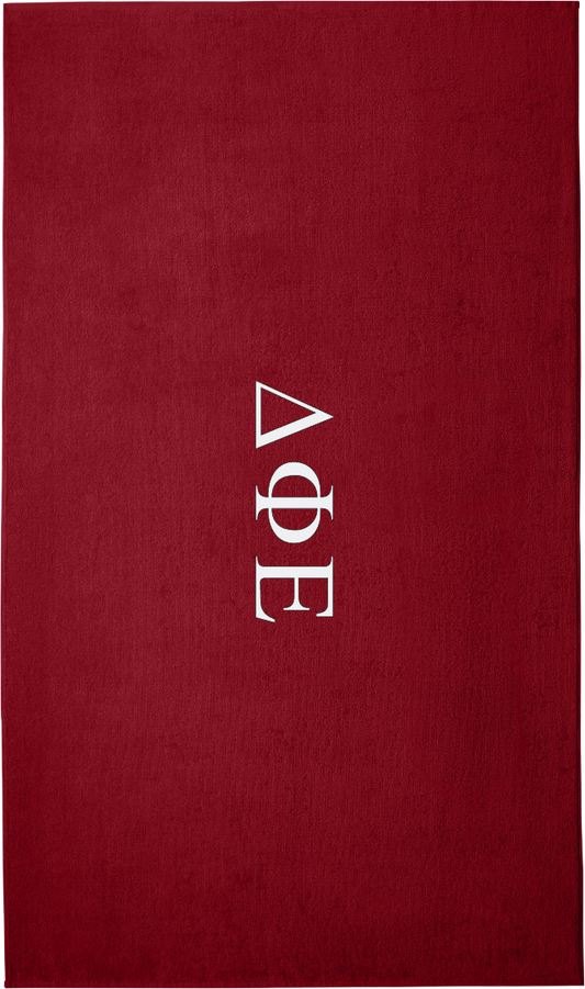 Delta Phi Epsilon Lettered Beach Towels