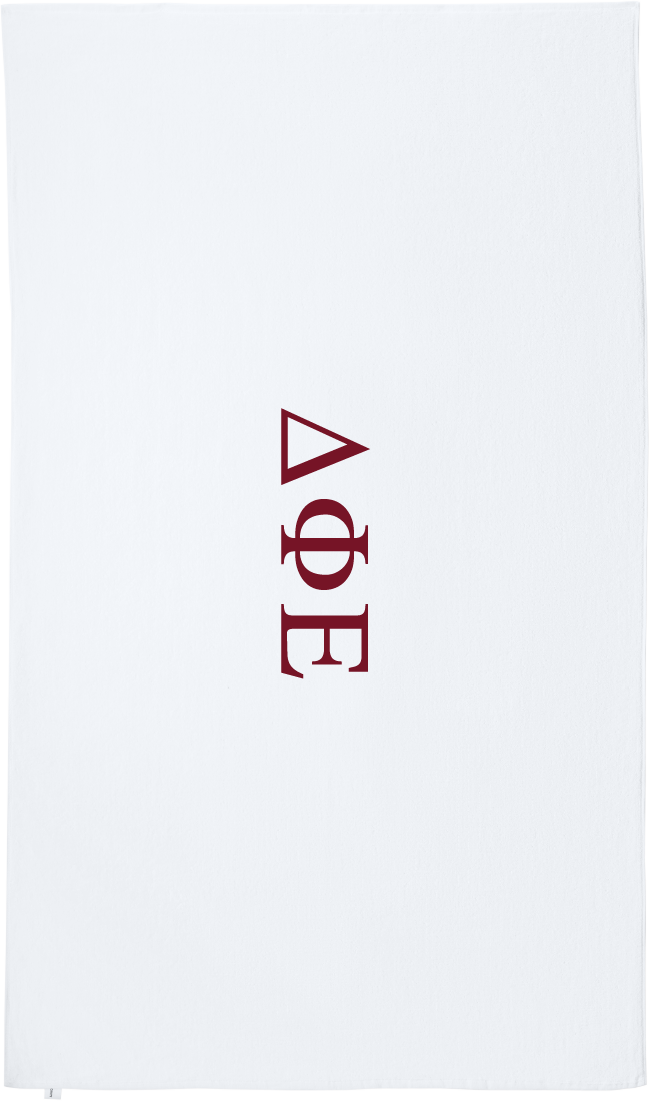 Delta Phi Epsilon Lettered Beach Towels