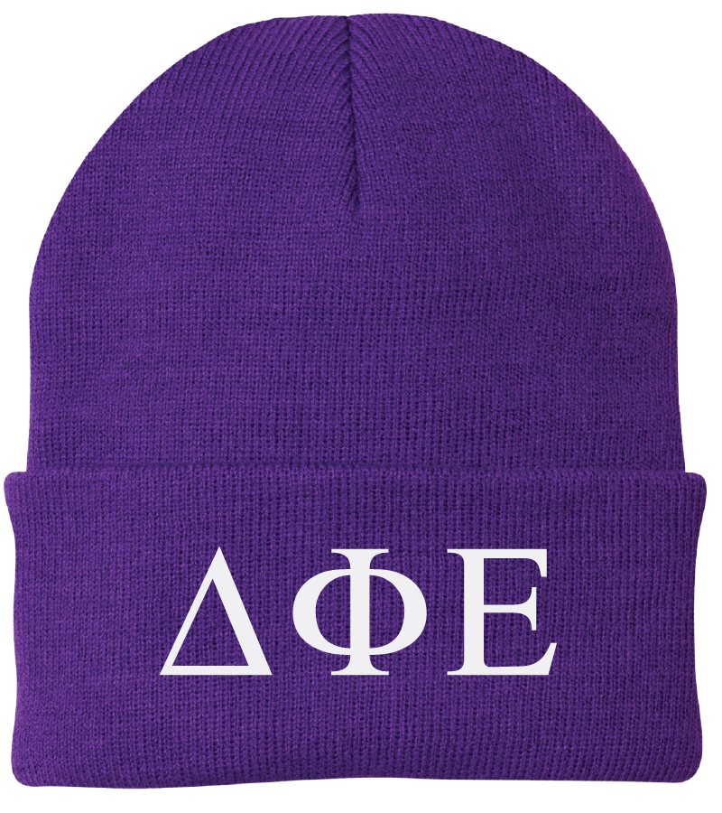 Delta Phi Epsilon Lettered Beanies