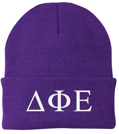 Delta Phi Epsilon Lettered Beanies