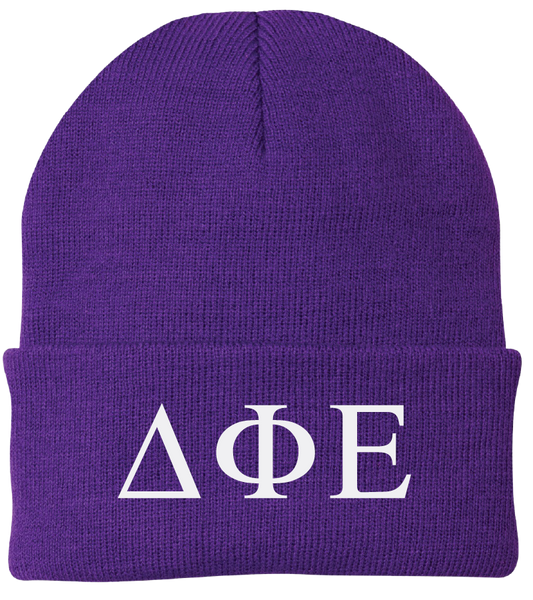 Delta Phi Epsilon Lettered Beanies