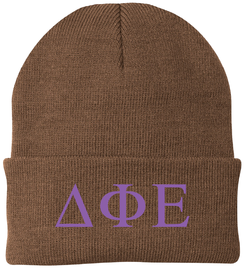 Delta Phi Epsilon Lettered Beanies