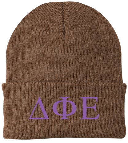 Delta Phi Epsilon Lettered Beanies