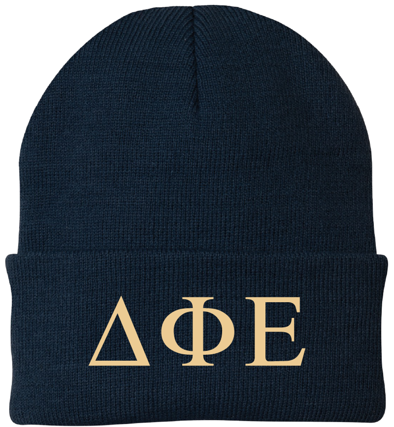 Delta Phi Epsilon Lettered Beanies