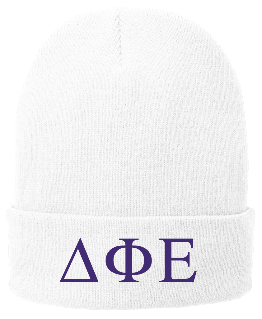 Delta Phi Epsilon Lettered Beanies