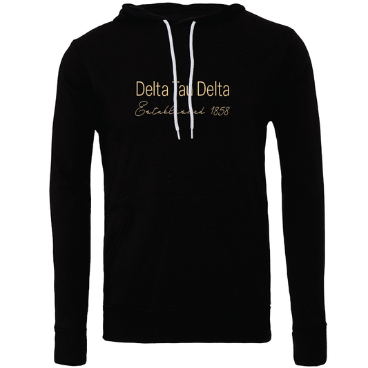 Delta Tau Delta Embroidered Printed Name Hooded Sweatshirts