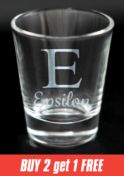 Greek Letter Shot Glasses