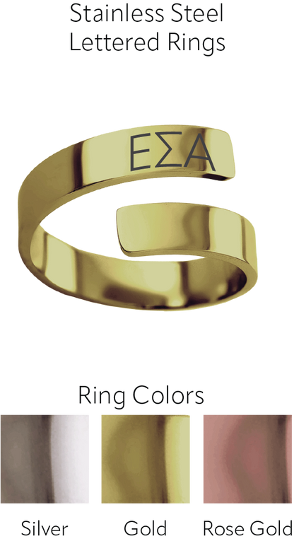 Epsilon Sigma Alpha Lettered Rings