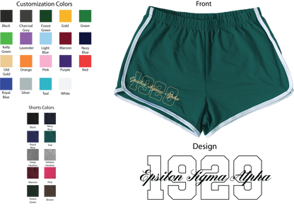 Epsilon Sigma Alpha Year and Name Women's Shorts