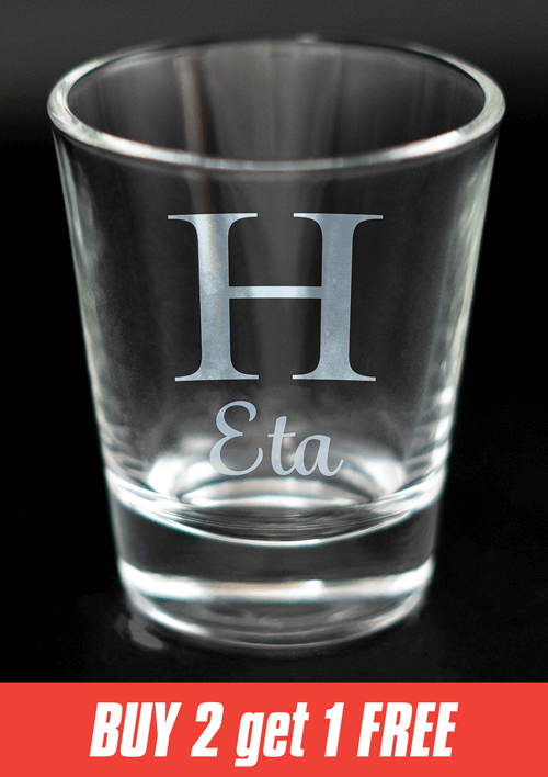 Greek Letter Shot Glasses