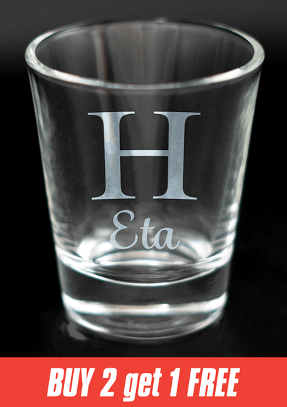 Greek Letter Shot Glasses