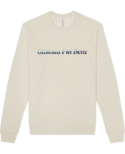 Gamma Phi Beta Stitched Outline Crewnecks