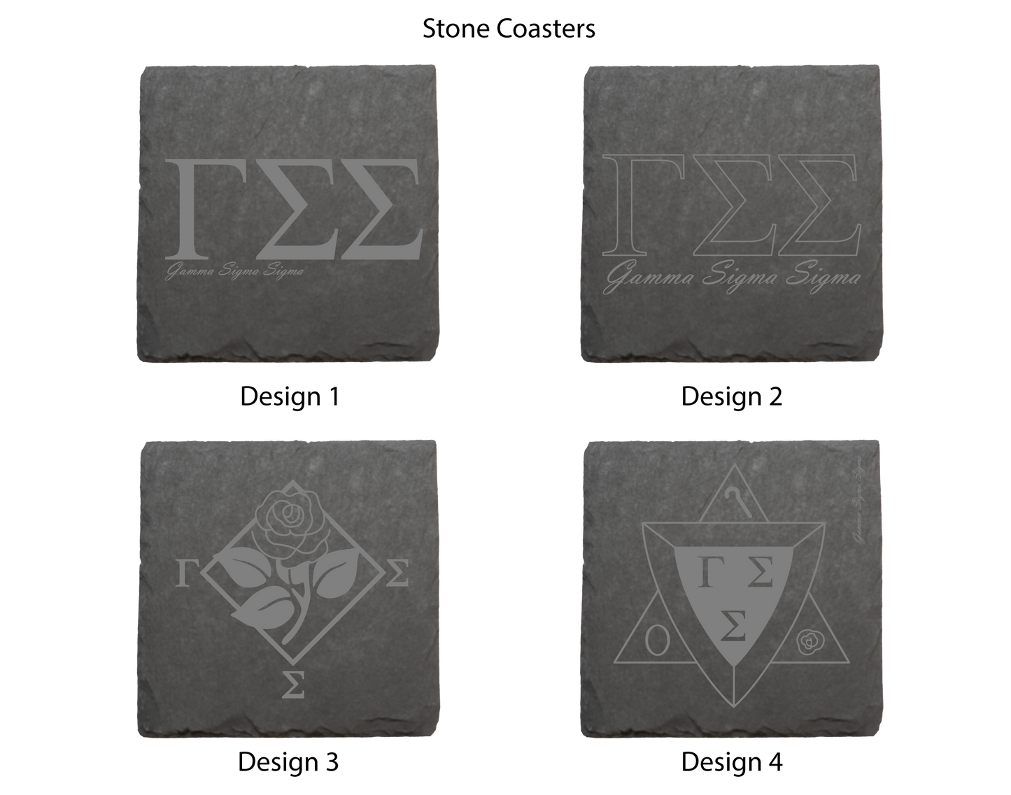 Gamma Sigma Sigma Stone Coasters - 4-Pack