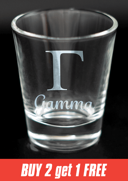 Greek Letter Shot Glasses