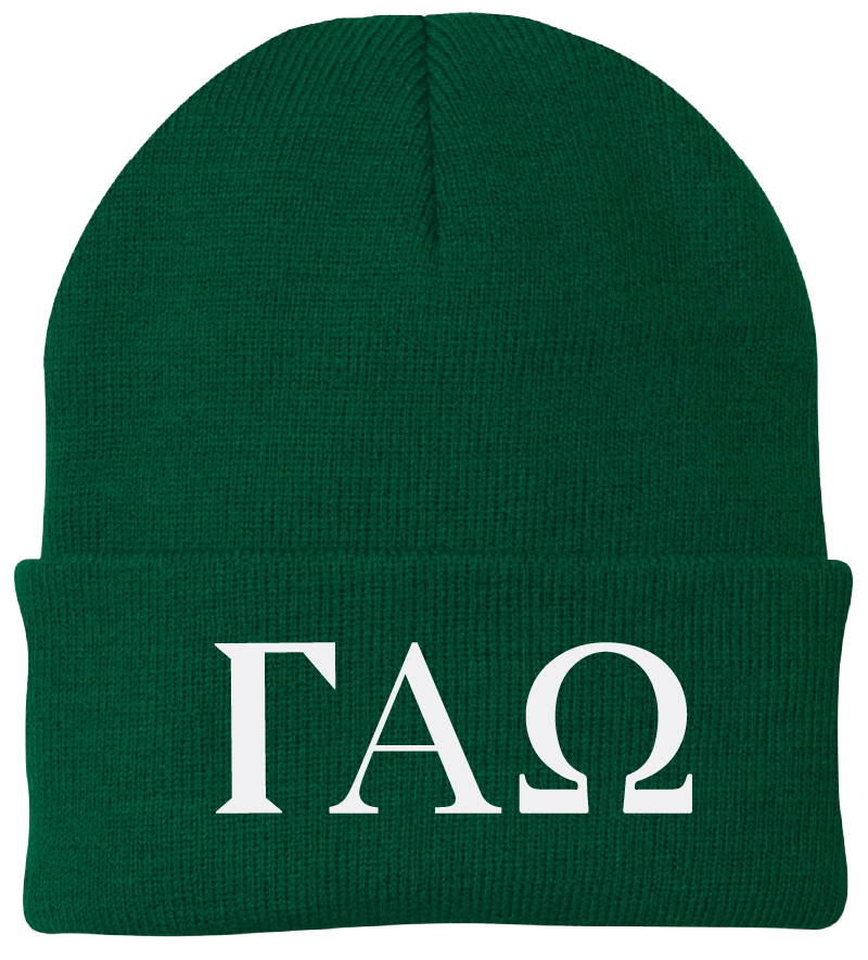 Gamma Alpha Omega Lettered Beanies