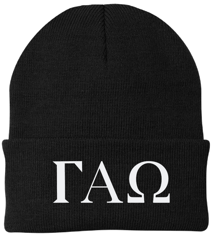 Gamma Alpha Omega Lettered Beanies