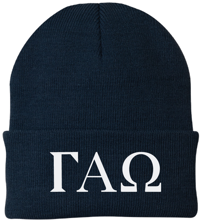 Gamma Alpha Omega Lettered Beanies
