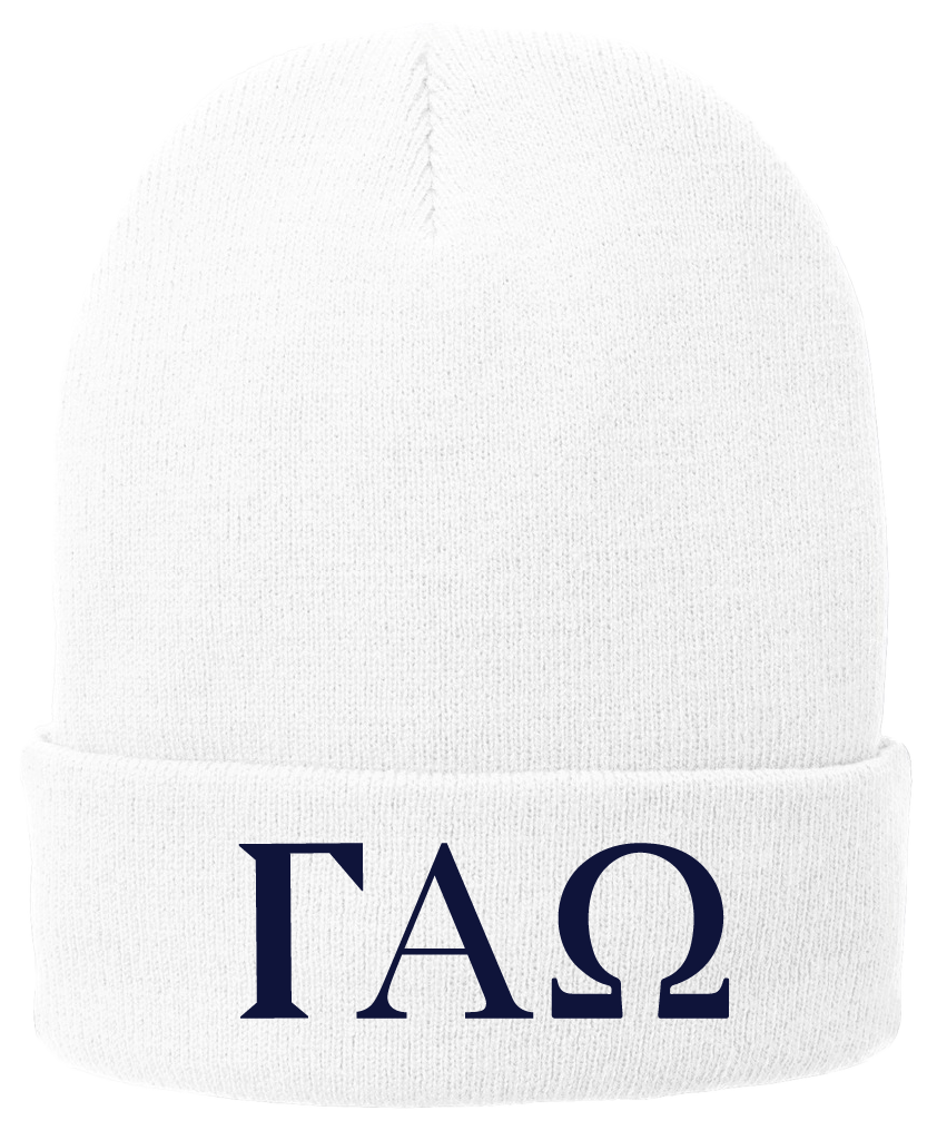 Gamma Alpha Omega Lettered Beanies