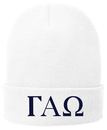 Gamma Alpha Omega Lettered Beanies