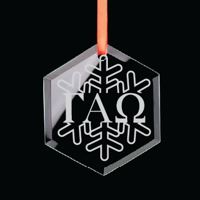 Gamma Alpha Omega Hexagon Single-Snowflake Ornament