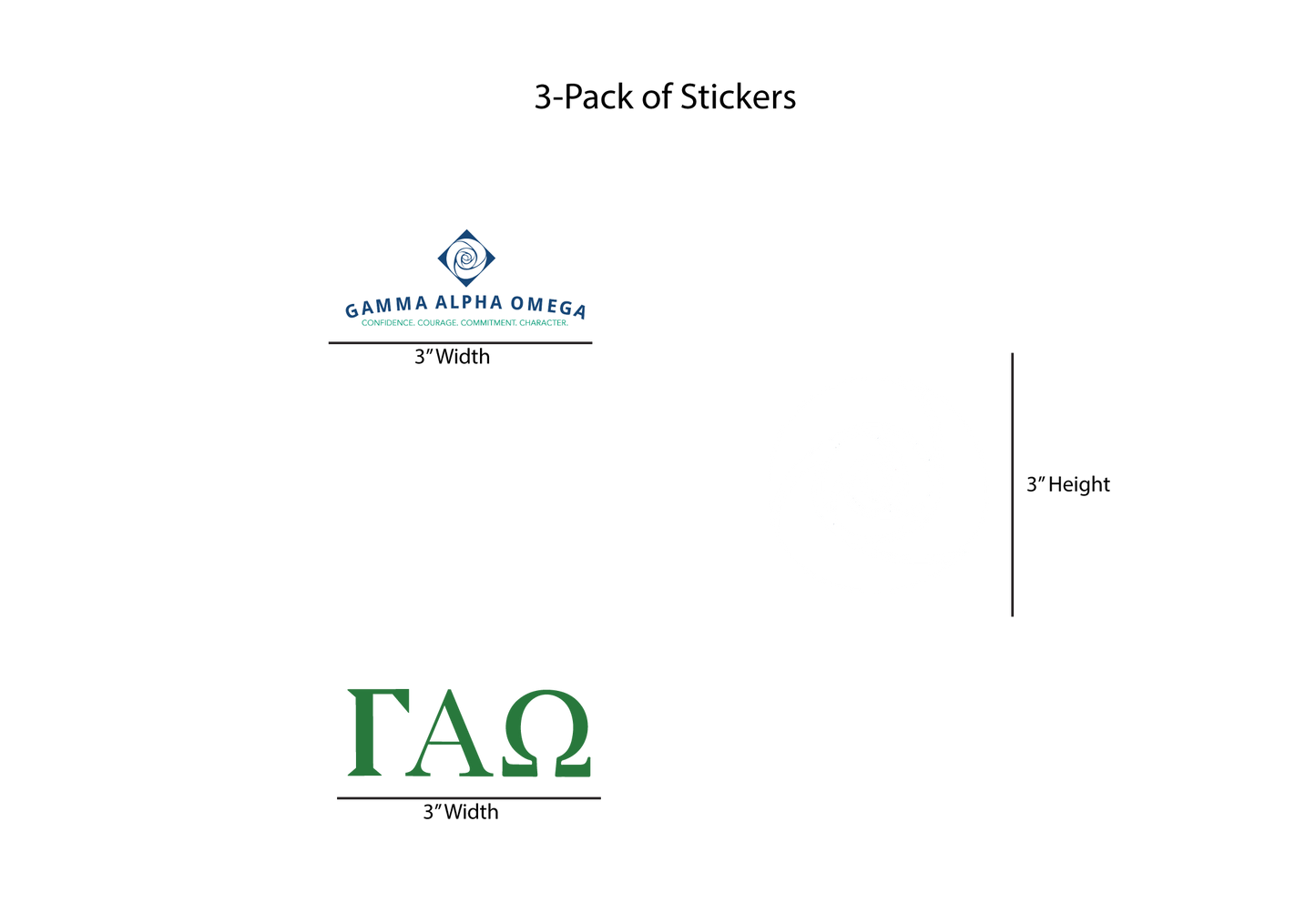 Gamma Alpha Omega Stickers