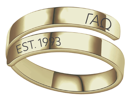 Gamma Alpha Omega Year and Letters Rings