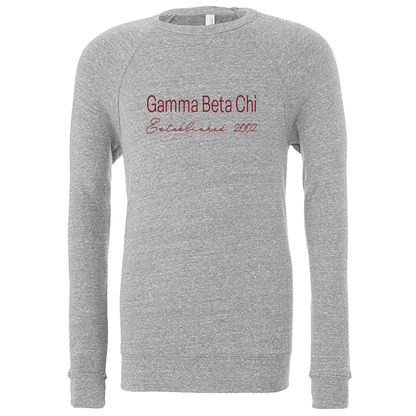 Gamma Beta Chi Embroidered Printed Name Crewneck Sweatshirts