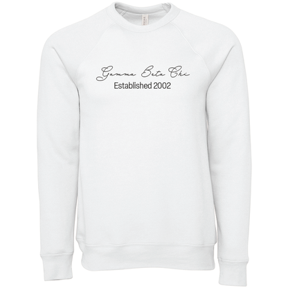 Gamma Beta Chi Embroidered Scripted Name Crewneck Sweatshirts