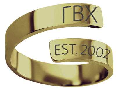 Gamma Beta Chi Year and Letters Rings