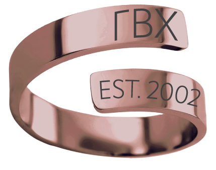 Gamma Beta Chi Year and Letters Rings