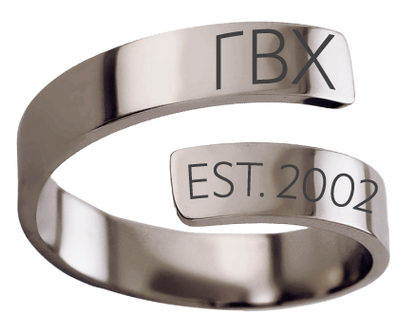 Gamma Beta Chi Year and Letters Rings