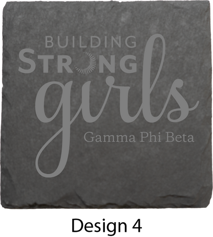 Gamma Phi Beta Stone Coasters - 4-Pack