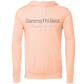 Gamma Phi Beta Embroidered Printed Name Hooded Sweatshirts